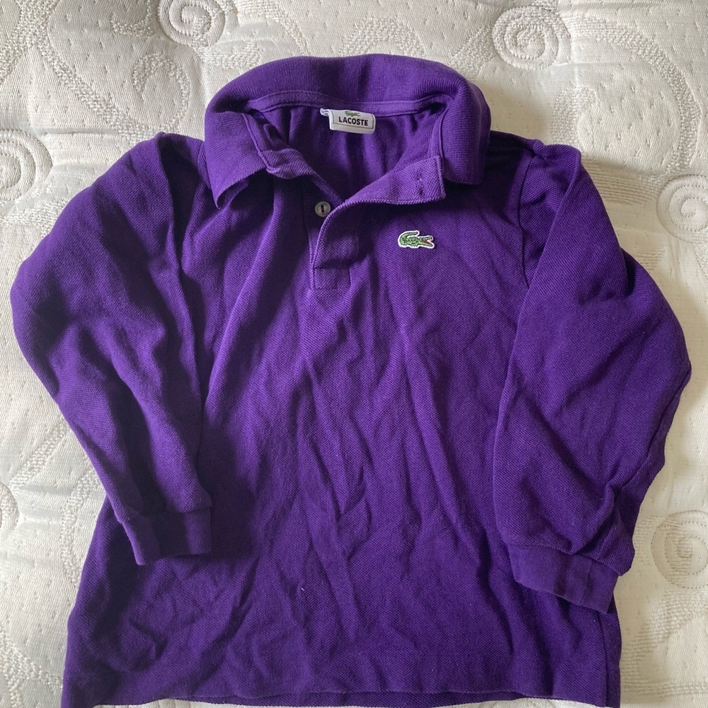 Lacoste Deep Purple Long Sleeve Polo